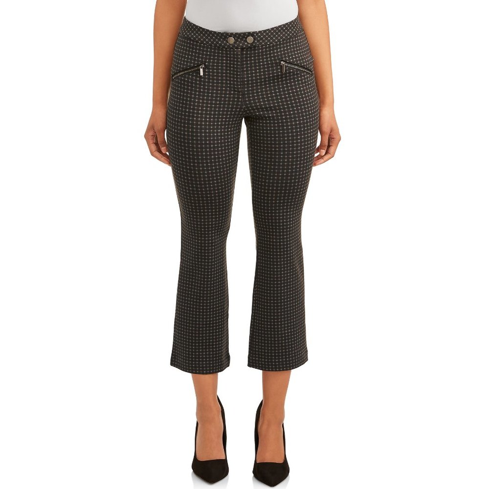 Time & Tru Kick Flare Ponte Stretch Pants 10
